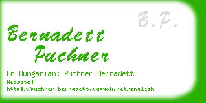 bernadett puchner business card